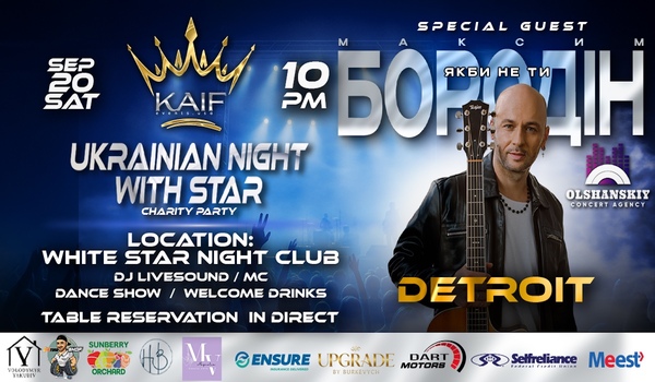 Ukrainian Night with Maksym Borodin in Detroit