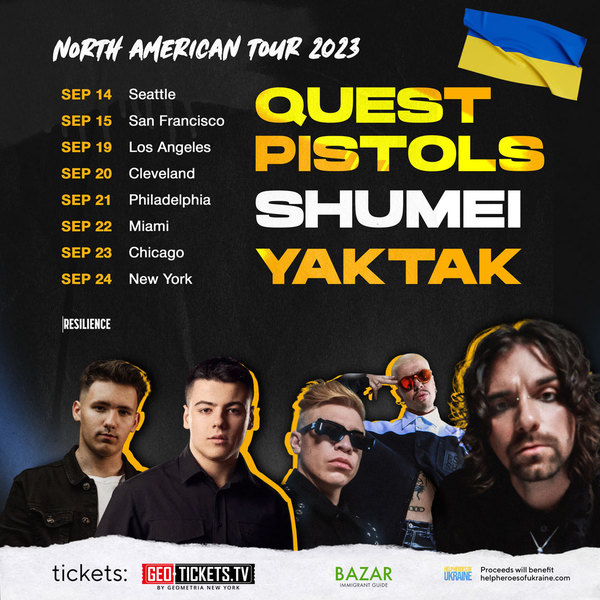 Quest Pistols + Shumei + YakTak North American Tour 2023